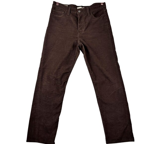Levi's Premium Wedgie Straight Corduroy Pants Brown Women’s 30 High Rise W30 L28 - Picture 3 of 9